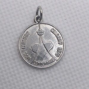 Vtg 70s Sterling Calgary Centennial Souvenir Mini Charm for Charm Bracelet